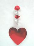 TS79001  METAL TURNING + 17CM RED FOIL HEART 